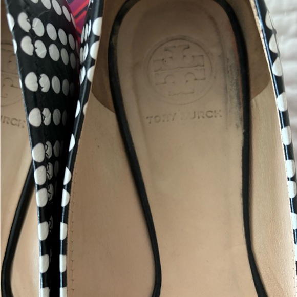 Tory Burch Small Marple Dot Reva Ballet Flat: Black & Ivory - Picture 3 of 16